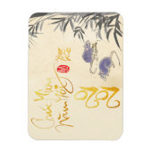 Zwei Rats Bamboo Vietnamese Neujahr 2020 HFM Magnet (Vertikal)