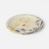 Zwei Rats Bamboo Vietnamese Neujahr 2020 Party PP Pappteller (Schrägansicht)