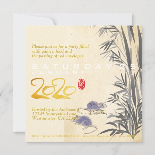 Zwei Rats Bamboo Vietnamese Neujahr 2020 SFC (Rückseite)