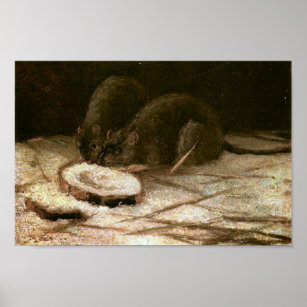 Zwei Rats Van Gogh Fine Art Poster
