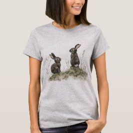 Zwei Rauchgraue Kaninchen T-Shirt