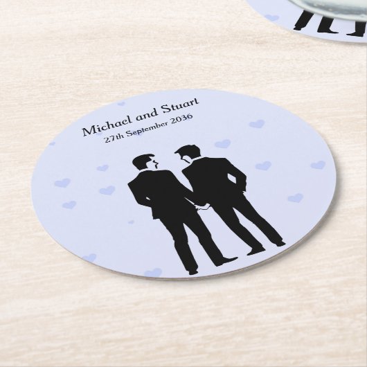 Zwei Räume Runder Pappuntersetzer (Angewinkelt)