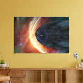 Zwei Raumschiffe der Voyager entdecken den turbule Leinwanddruck (Insitu (Wohnzimmer))