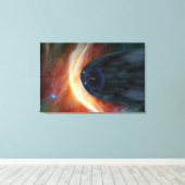 Zwei Raumschiffe der Voyager entdecken den turbule Leinwanddruck (Insitu (Holzboden))