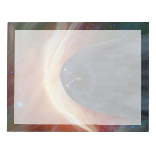 Zwei Raumschiffe der Voyager entdecken den turbule Notizblock (Vorderseite)