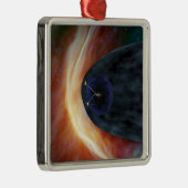 Zwei Raumschiffe der Voyager entdecken den turbule Ornament Aus Metall (Rechts)