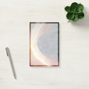 Zwei Raumschiffe der Voyager entdecken den turbule Post-it Klebezettel