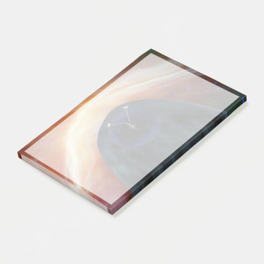 Zwei Raumschiffe der Voyager entdecken den turbule Post-it Klebezettel (angewinkelt)