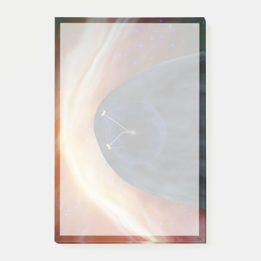 Zwei Raumschiffe der Voyager entdecken den turbule Post-it Klebezettel (Vorderseite)