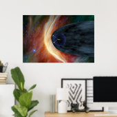 Zwei Raumschiffe der Voyager entdecken den turbule Poster (Heimbüro)