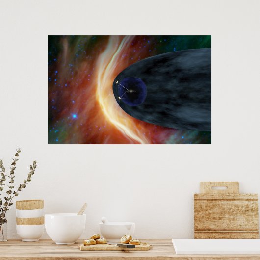 Zwei Raumschiffe der Voyager entdecken den turbule Poster (Küche)