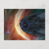 Zwei Raumschiffe der Voyager entdecken den turbule Postkarte (Vorderseite)