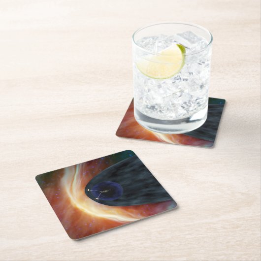 Zwei Raumschiffe der Voyager entdecken den turbule Rechteckiger Pappuntersetzer (Vor Ort)