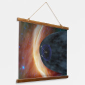 Zwei Raumschiffe der Voyager entdecken den turbule Wandteppich Mit Holzrahmen (Gewinkelt)