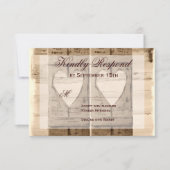 Zwei rauschende Shuttler haben RSVP-Karten hochgeh RSVP Karte (Vorderseite)