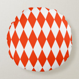 Zwei Rauten Rundes Kissen