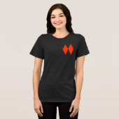 Zwei Rauten Tri-Blend Shirt (Vorderseite voll)