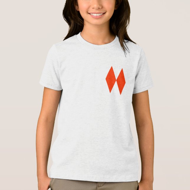 Zwei Rauten Tri-Blend Shirt (Vorderseite)
