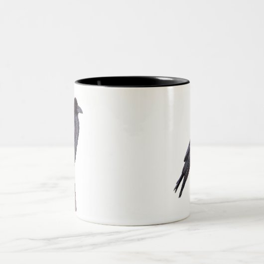 Zwei Ravens Coffee Tasse (Mittel)
