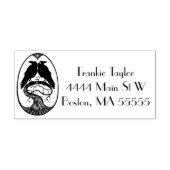 Zwei Ravens Illustration Personalisiert Permastempel (Design)