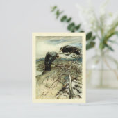 Zwei Ravens Postkarte (Stehend Vorderseite)