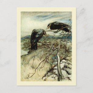 Zwei Ravens Postkarte