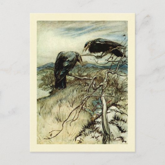 Zwei Ravens Postkarte (Vorderseite)