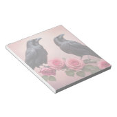 Zwei Ravens und Rose Notizblock (angewinkelt)
