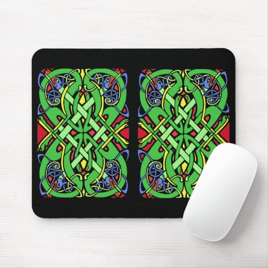 Zwei rechteckige, keltische Knotentwürfe in Irland Mousepad (Mit Mouse)