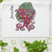 Zwei Regenbogen-wunderliche Fisch-Paar-Paare sehr Handtuch (Gefaltet)