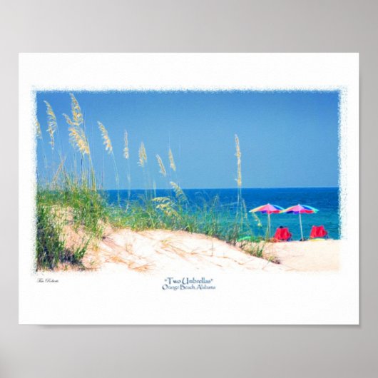 Zwei Regenschirme Poster (Vorne)