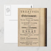 Zwei Regierungsverträge Postkarte (Vorne/Hinten)