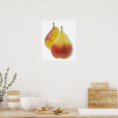 Zwei reife Birnen Poster (Küche)
