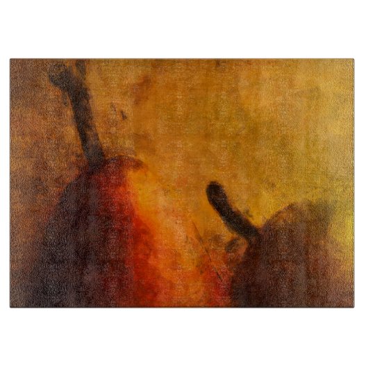 Zwei reife Birnen Schneidebrett (Vorderseite)