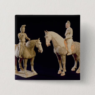 Zwei Reiter, Chinesen, Tang-Dynastie (618-906) Button