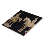 Zwei Reiter, Chinesen, Tang-Dynastie (618-906) Fliese (Seite)