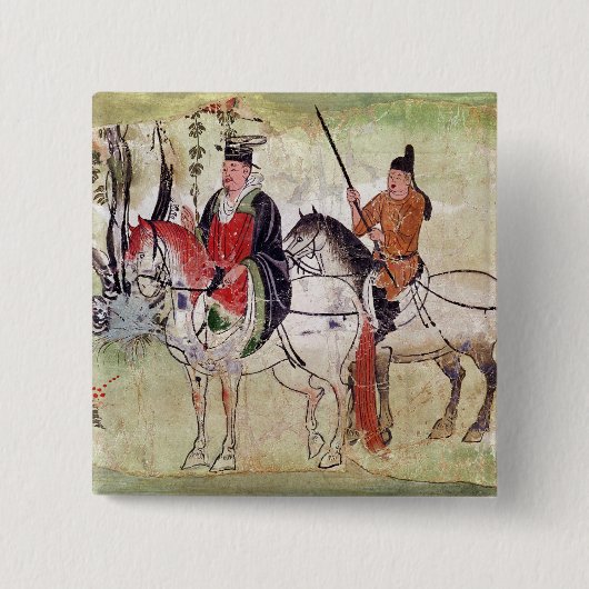 Zwei Reiter in einer Landschaft Button (Vorderseite)