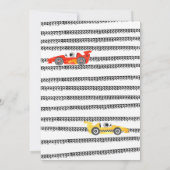 Zwei Rennwagen am 2. Geburtstag - Einladung (Rückseite)