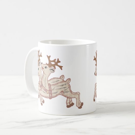 Zwei Rentiere Kaffeetasse (Vorderseite Links)