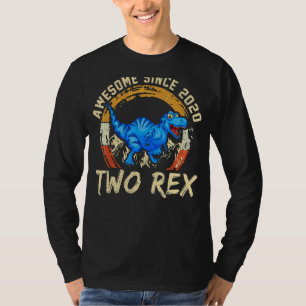 Zwei Rex 2. Geburtstag Zweite Dinosaurier 2 Jahr a T-Shirt