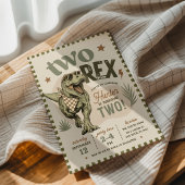 Zwei Rex 2. Geburtstagseinladung Einladung