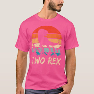 Zwei Rex 2nd Geburtstagsgeschenk Second Dinosaurie T-Shirt