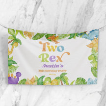 Zwei Rex Dinosaurier 2. Geburtstagsparty