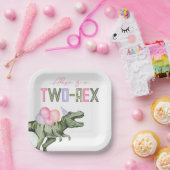 Zwei-Rex-Party-Papier-Teller für Mädchen Pappteller (Party)