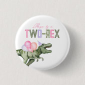 Zwei-Rex-Party-Taste für Mädchen Button (Vorderseite)