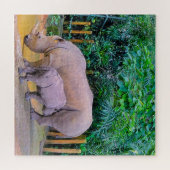 Zwei Rhinozerosen Puzzle (Horizontal)