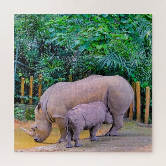 Zwei Rhinozerosen Puzzle (Vertikal)