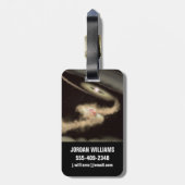 Zwei riesige Gasexoplanen, die einen jungen Star u Gepäckanhänger (Rückseite vertikal)