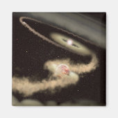 Zwei riesige Gasexoplanen, die einen jungen Star u Magnet (Vorne)