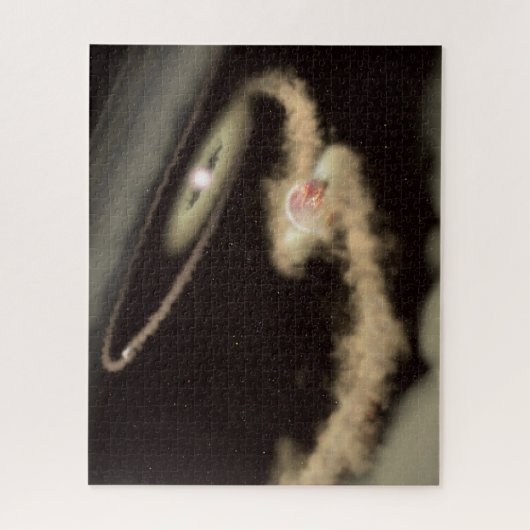 Zwei riesige Gasexoplanen, die einen jungen Star u Puzzle (Vertikal)